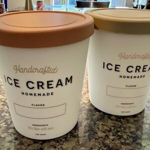 ZICOTO Reusable 1 Quart Ice Cream Containers - Set of 3